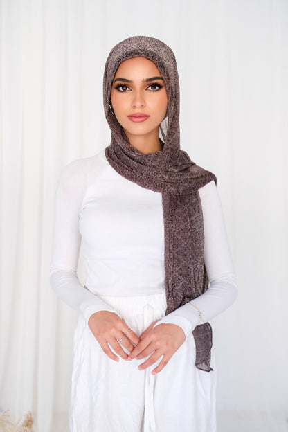 Printed Kashmiri Line Grid