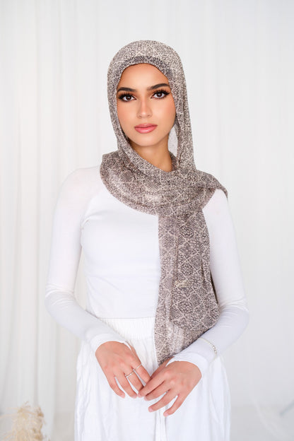 Printed Kashmiri Line Grid