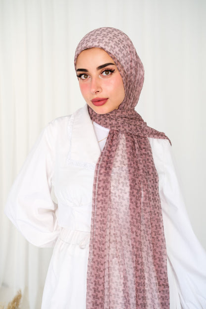 Printed Kashmiri Line Grid