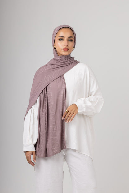 Maze Kuwaiti Scarf in Mauve #Color_Mauve