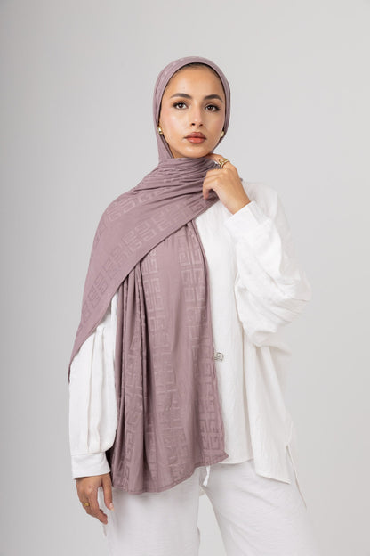 Maze Kuwaiti Scarf in Mauve #Color_Mauve