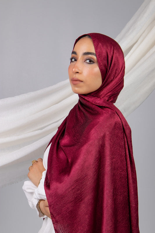 Moon Glow Crushed Satin Scarf in Nebeti #Color_Nebeti