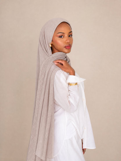 Samarkand Kuwaiti Scarf in Beige #Color_Beige