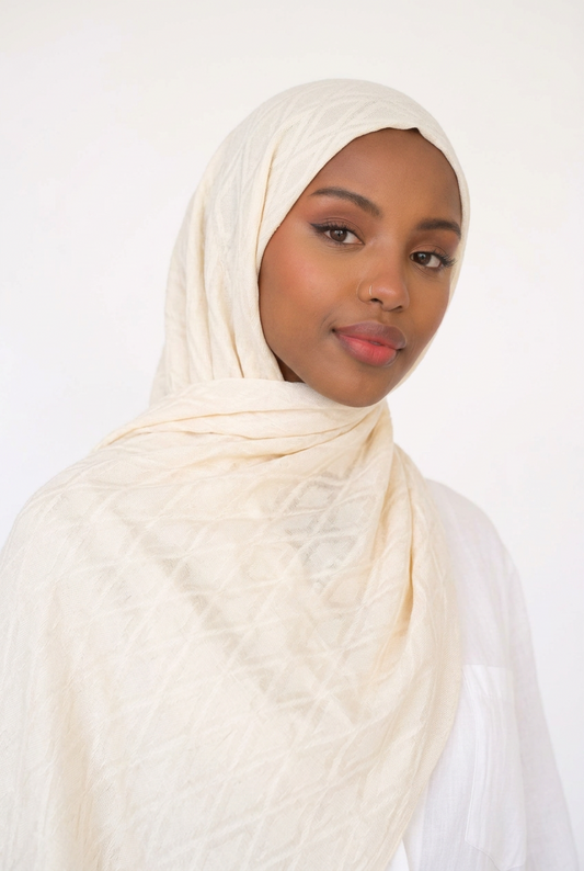 Samarkand Kuwaiti Scarf - Off White