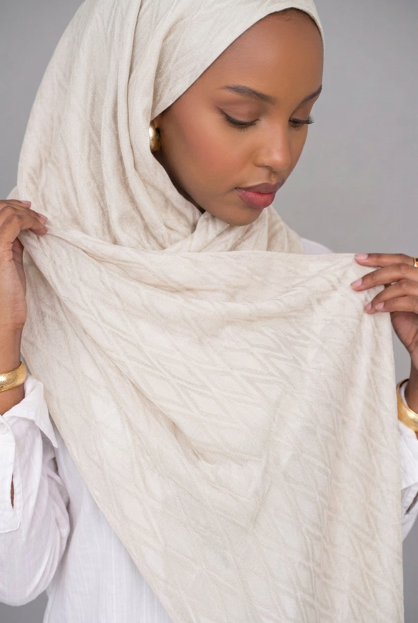 Samarkand Kuwaiti Scarf - Off White