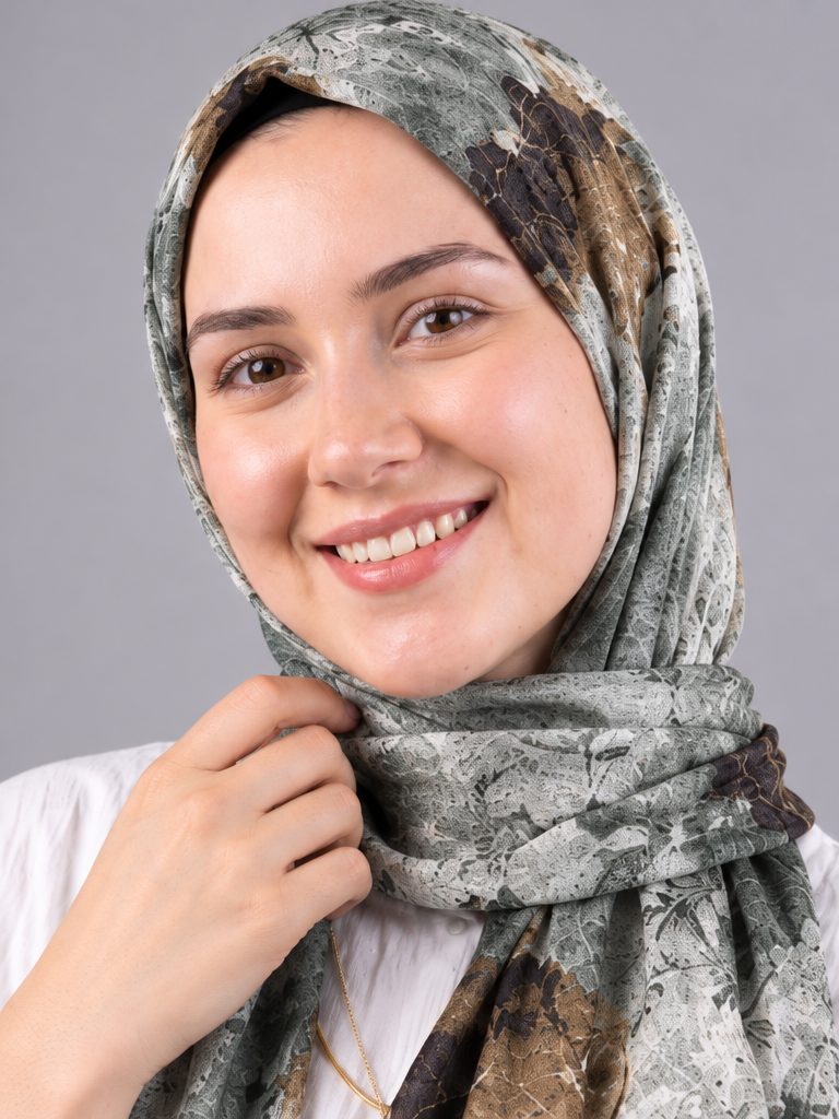 Vintage Bloom Printed Cotton Scarf
