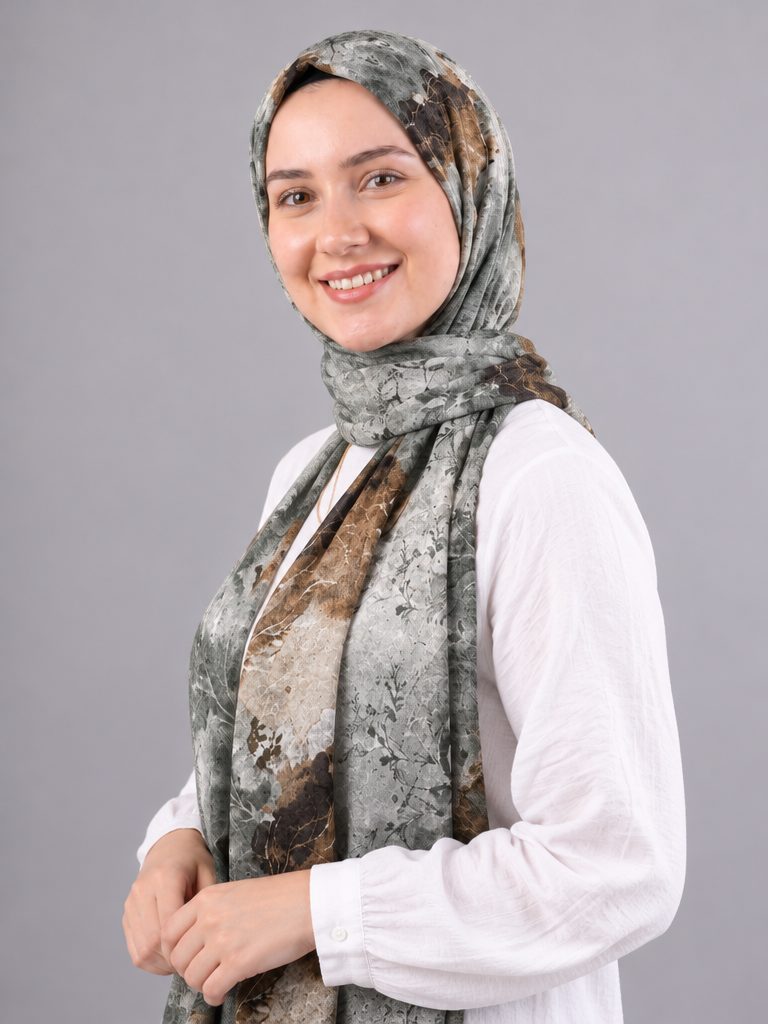 Vintage Bloom Printed Cotton Scarf