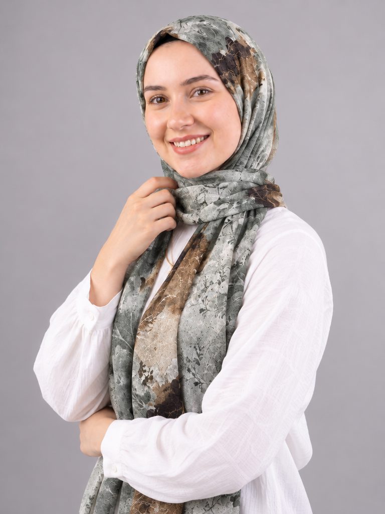 Vintage Bloom Printed Cotton Scarf