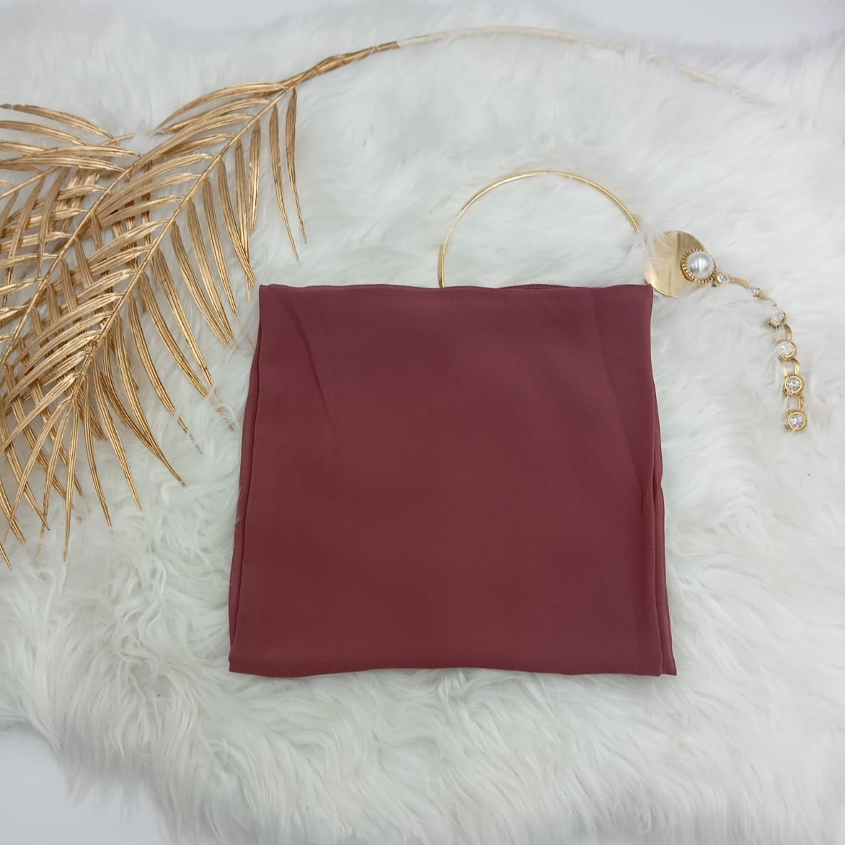 Squares Plain Chiffon Scarf