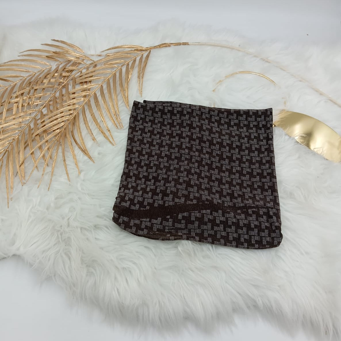 Printed Kashmiri Line Grid