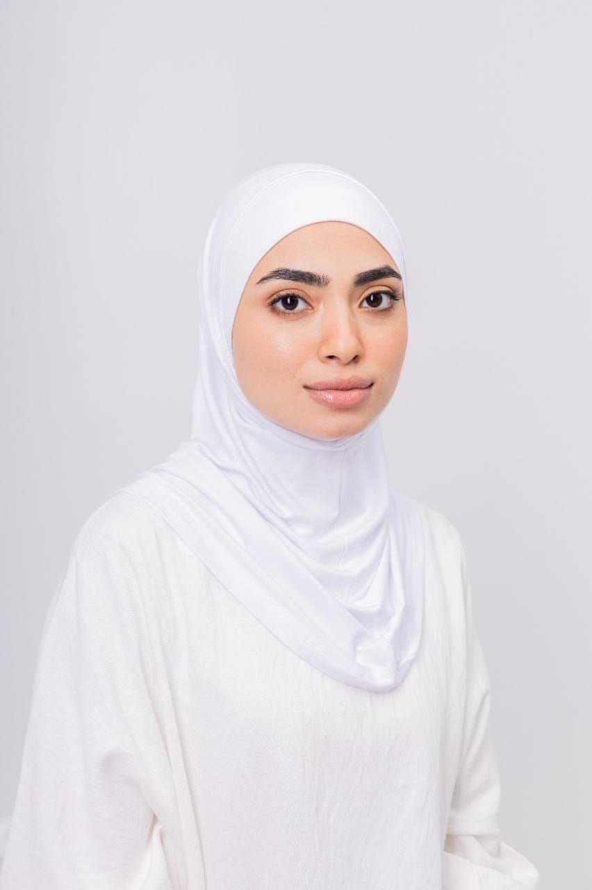 Ready Duo Two Piece Hijab in White #Color_White