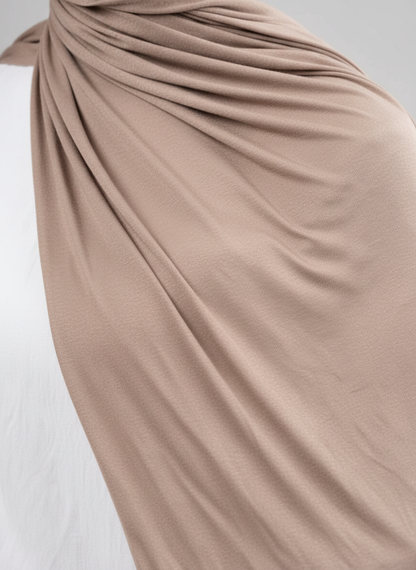 Pure Jersey Kuwaiti Scarf in Beige #Color_Beige