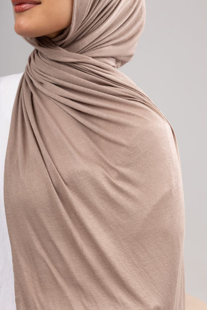 Pure Jersey Kuwaiti Scarf in Beige #Color_Beige