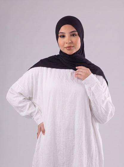 Quick Wrap Hijab in Black #Color_Black