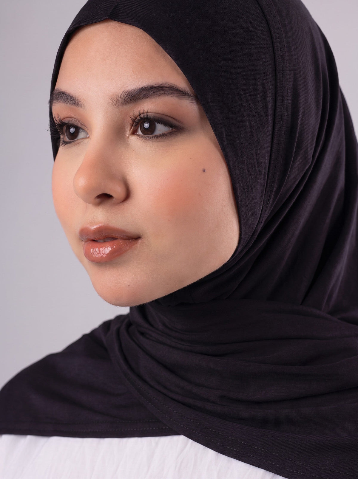 Quick Wrap Hijab in Black #Color_Black