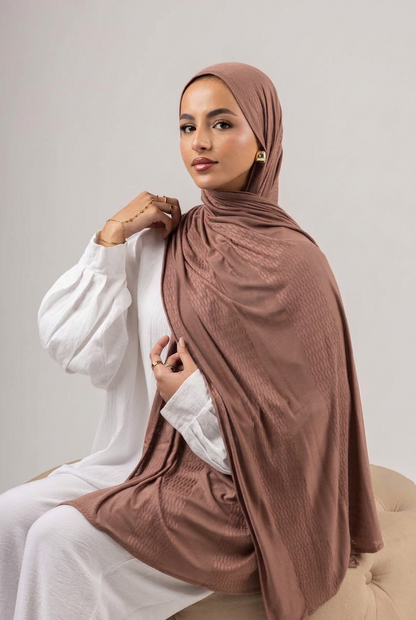 Desert Scale Kuwaiti Scarf - Light Brown