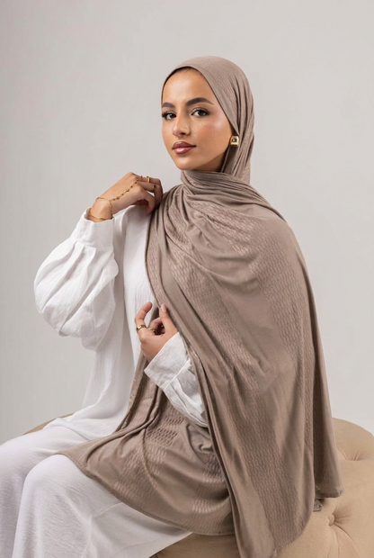Desert Scale Kuwaiti Scarf - Taupe