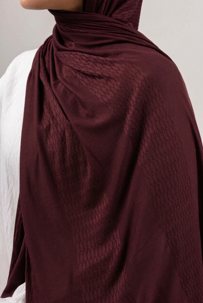 Desert Scale Kuwaiti Scarf - Burgundy