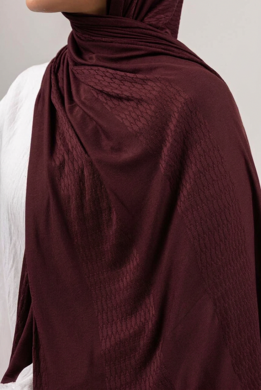 Desert Scale Kuwaiti Scarf - Burgundy