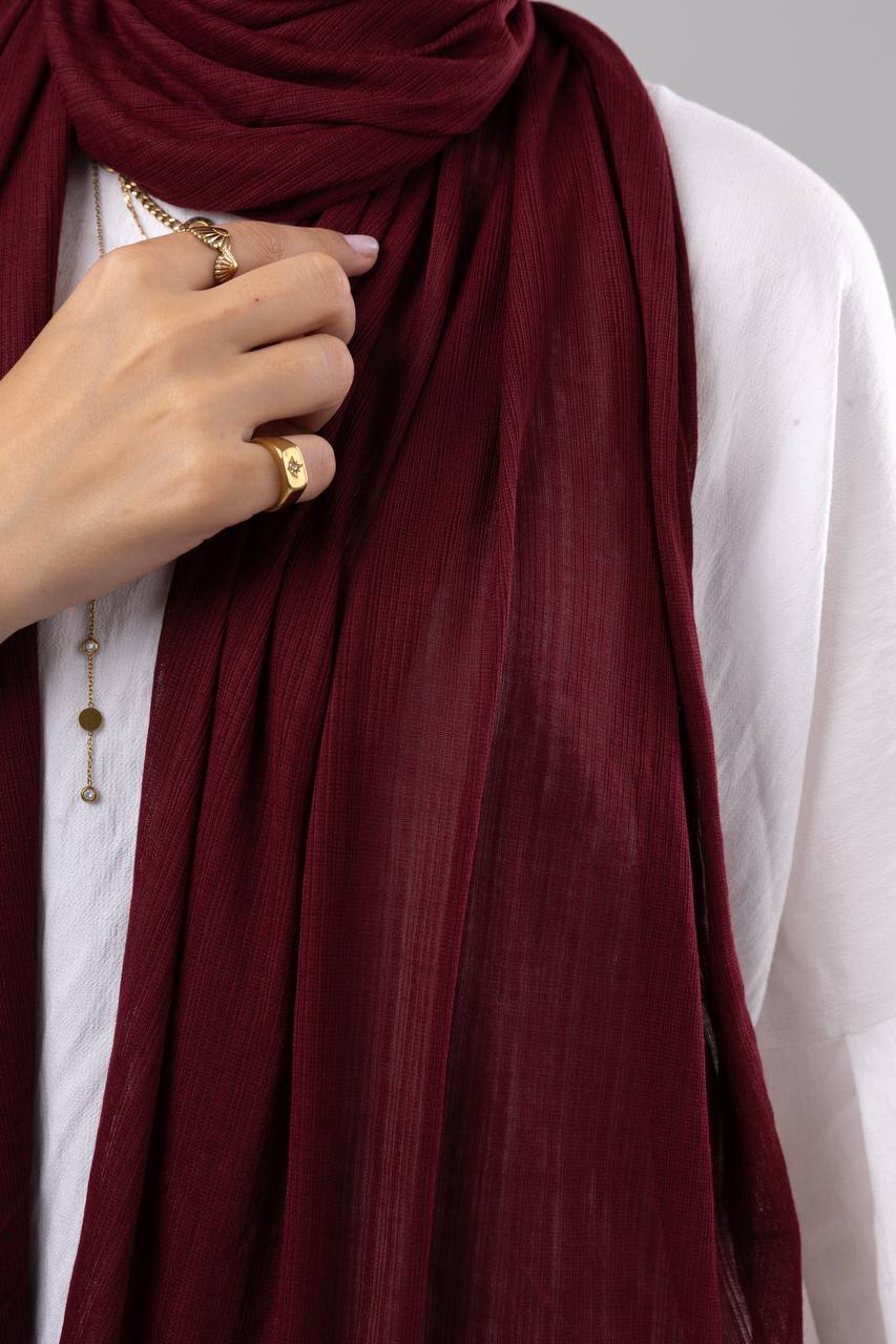 Lulua Scarf and Bandana Set in Burgundy #Color_Burgundy