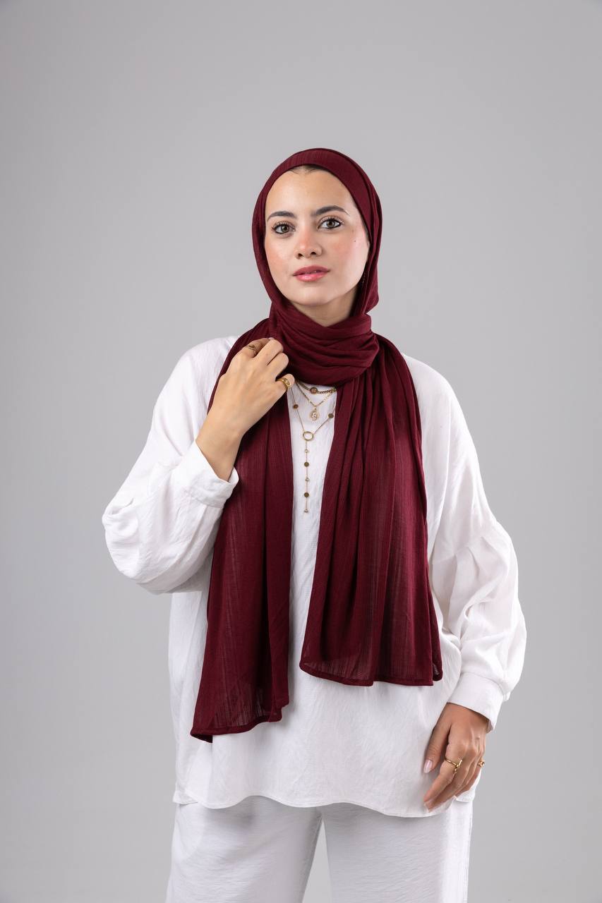 Lulua Scarf and Bandana Set in Burgundy #Color_Burgundy