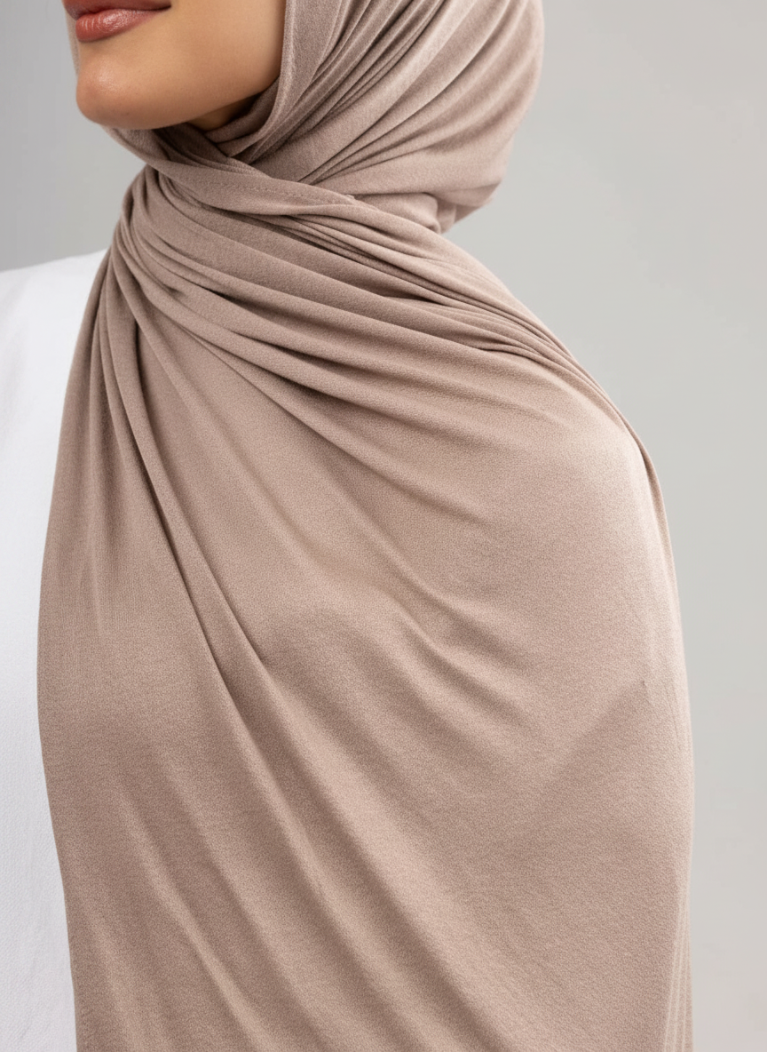 Pure Jersey Kuwaiti Scarf in Cafe #Color_Cafe