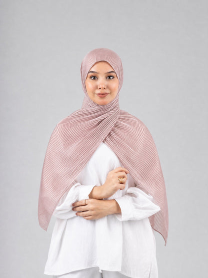Mirage Pleat Kuwaiti Scarf in Cashmere #Color_Cashmere