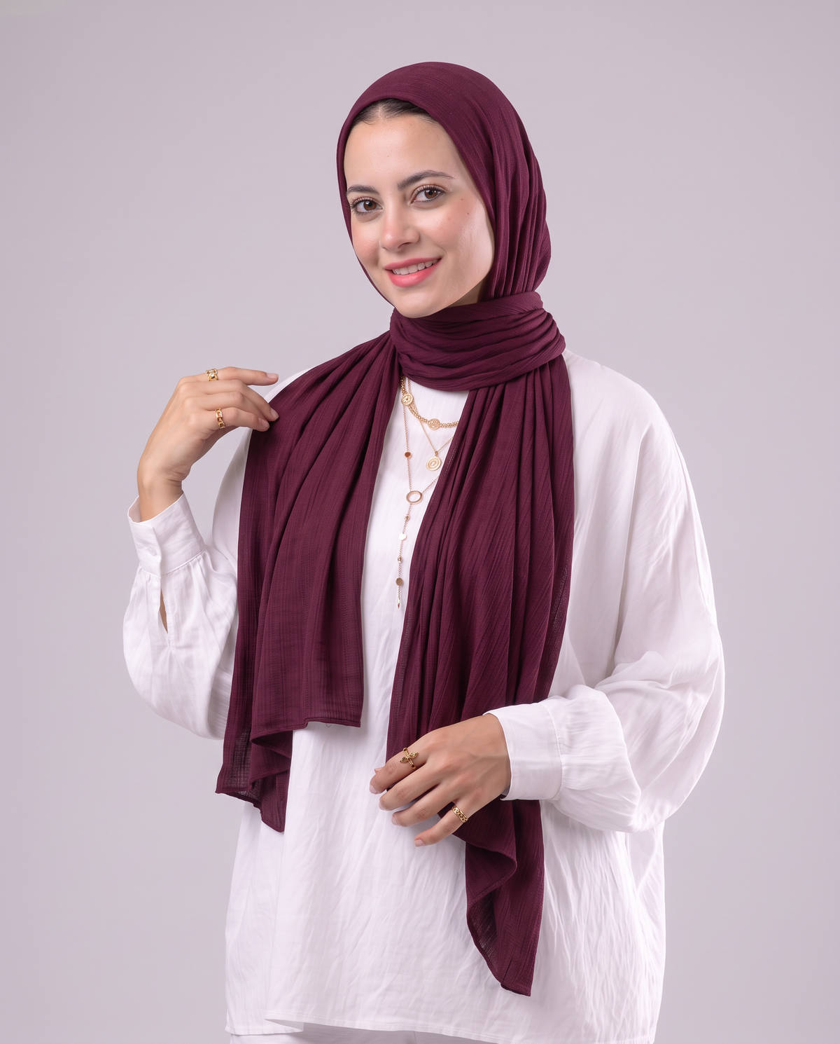 Lulua Plain Cotton Scarf - Nebeti