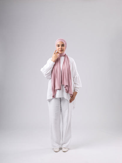 Jel Scarf and Bonnet Set in Dark Cashmere #Color_Dark Cashmere