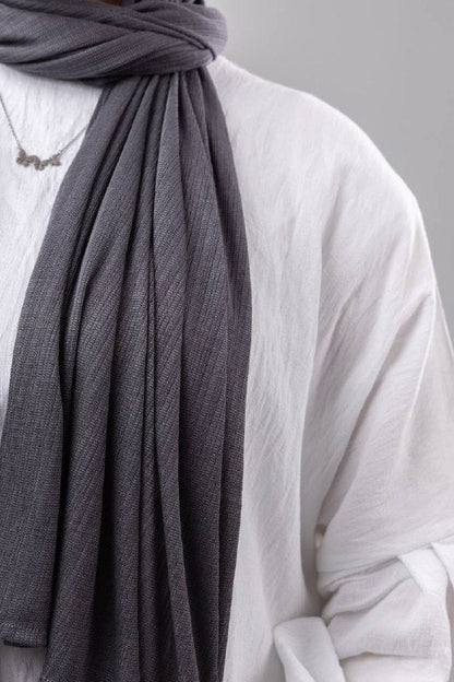 Lulua Scarf and Bandana Set in Dark Grey #Color_Dark Grey
