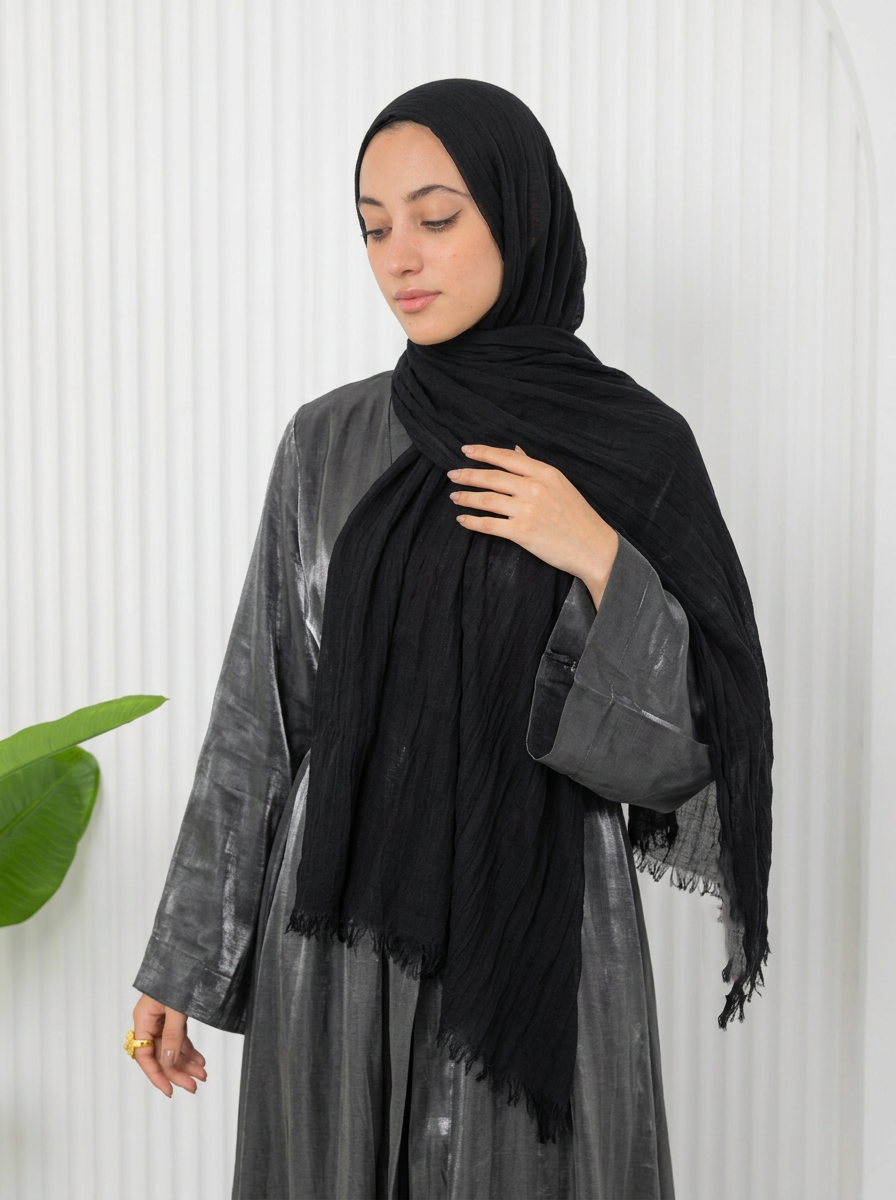 Elegant Thai Scarf Black