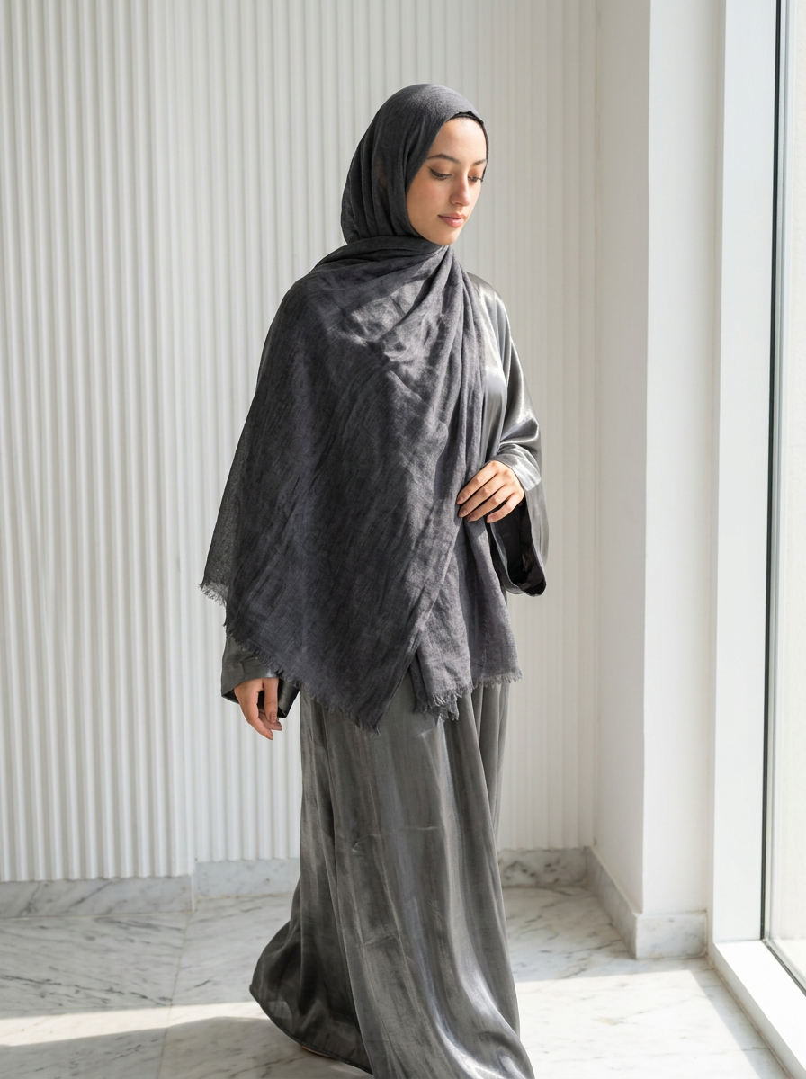 Elegant Thai Scarf Gray