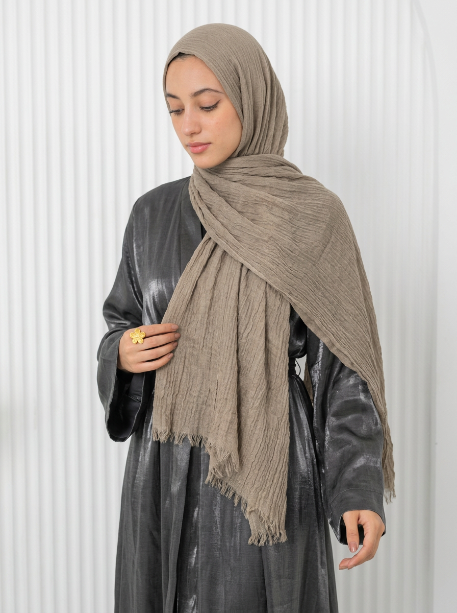 Elegant Thai Scarf Light Brown