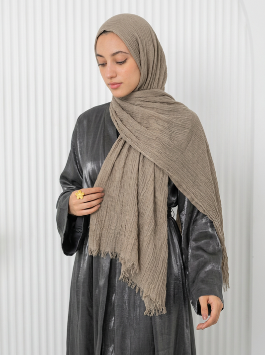 Elegant Thai Scarf Light Brown