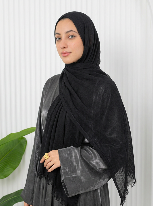 Elegant Thai Scarf Black