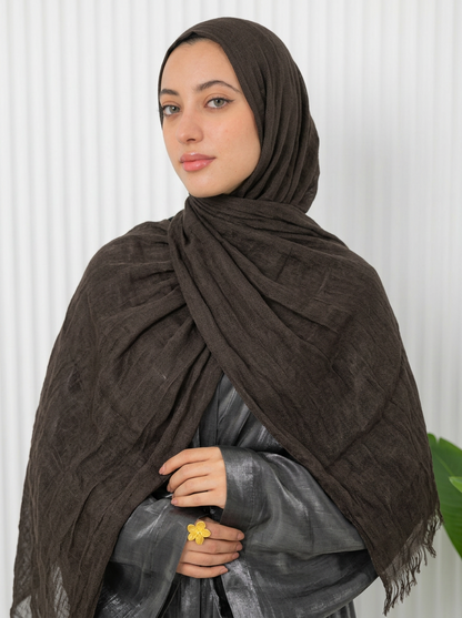 Elegant Thai Scarf Brown