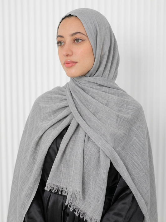 Elegant Thai Scarf Light Gray