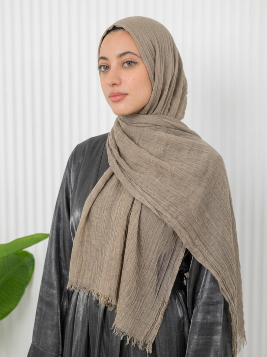 Elegant Thai Scarf Light Brown