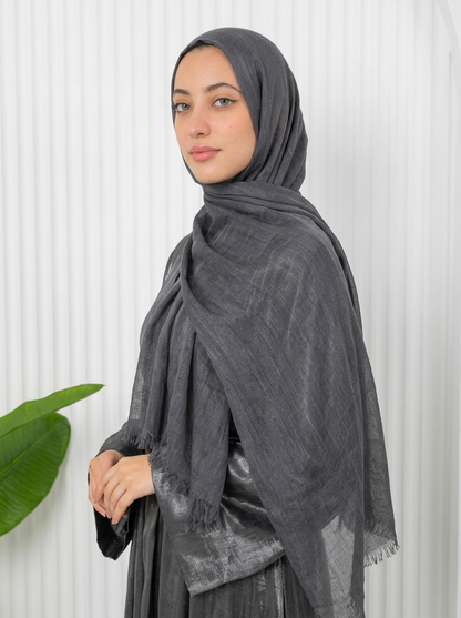 Elegant Thai Scarf Dark Gray