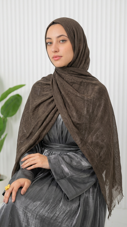 Elegant Thai Scarf Dark Brown