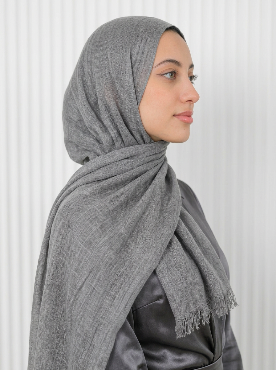 Elegant Thai Scarf Light Gray