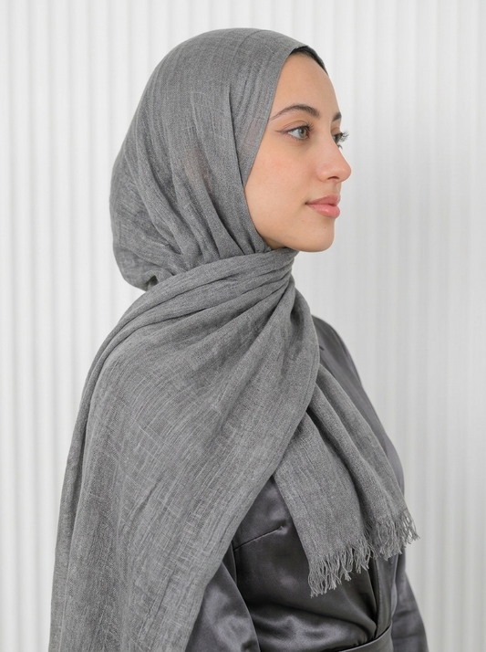 Elegant Thai Scarf Light Gray