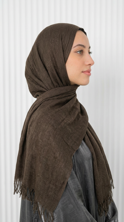 Elegant Thai Scarf Dark Brown