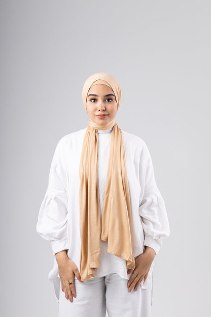 Jel Scarf and Bonnet Set in Light Simon #Color_Light Simon