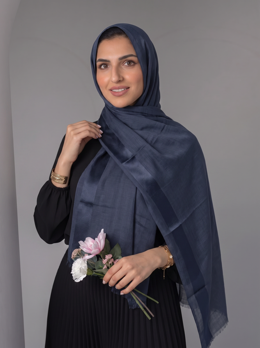 Cotton Stan Strip Navy Blue