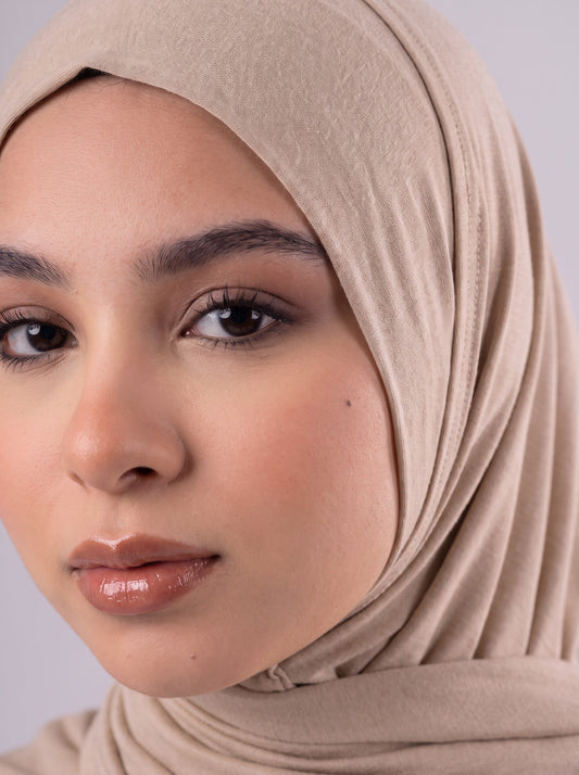 Quick Wrap Hijab in Medium Beige #Color_Medium Beige