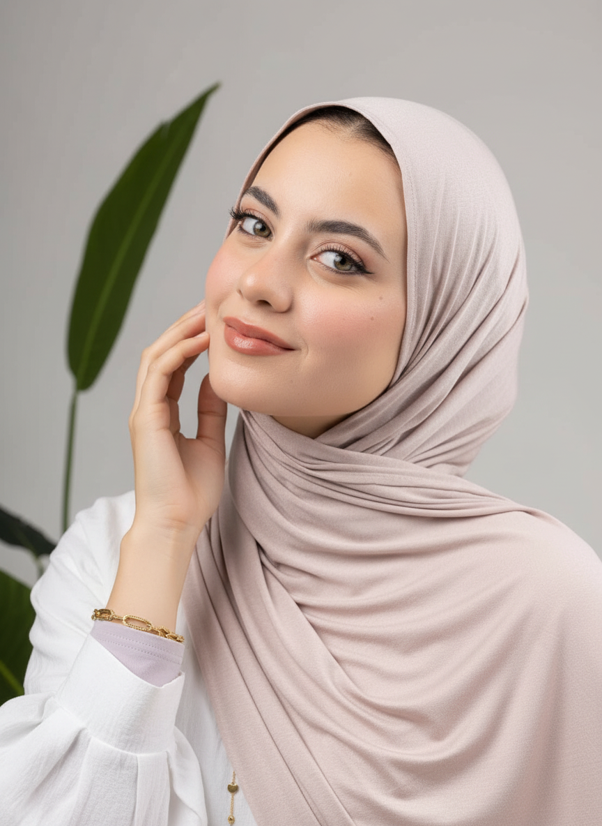 Pure Jersey Kuwaiti Scarf in Medium Grey #Color_Medium Grey