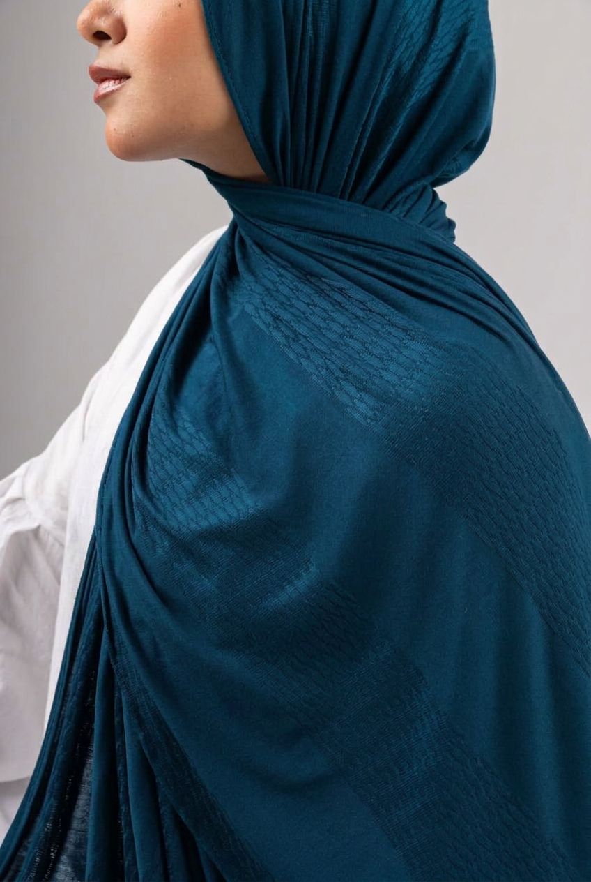 Desert Scale Kuwaiti Scarf - Teal