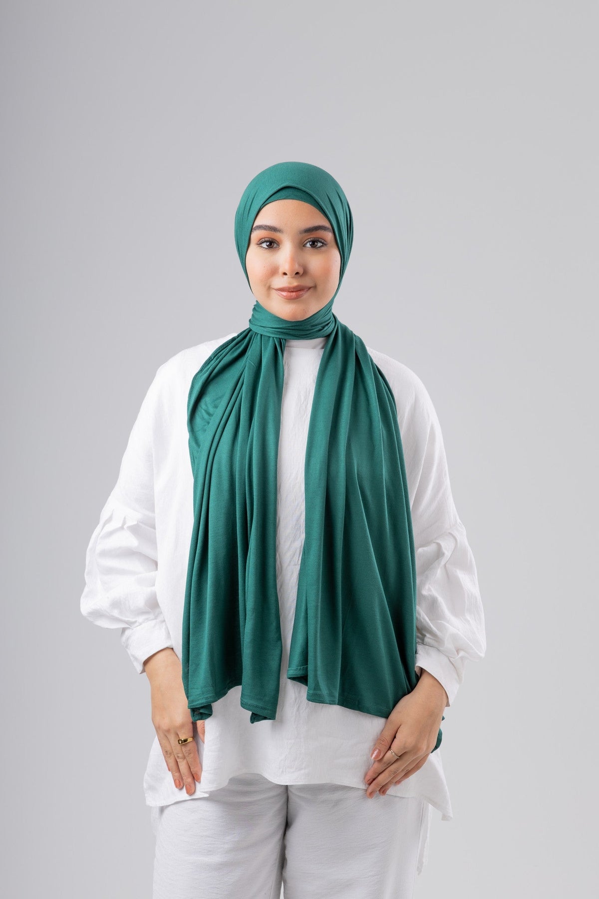 Jel Scarf and Bonnet Set in Olive #Color_Olive