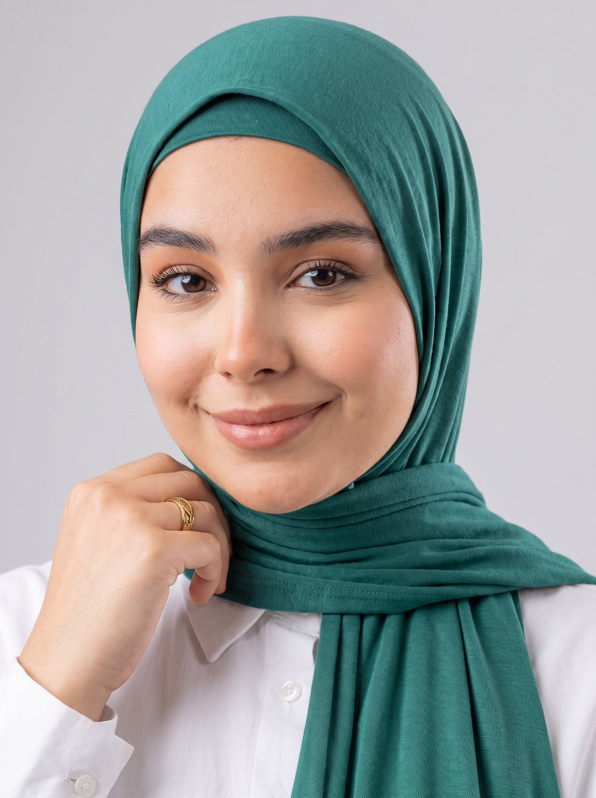 Jel Scarf and Bonnet Set in Olive #Color_Olive